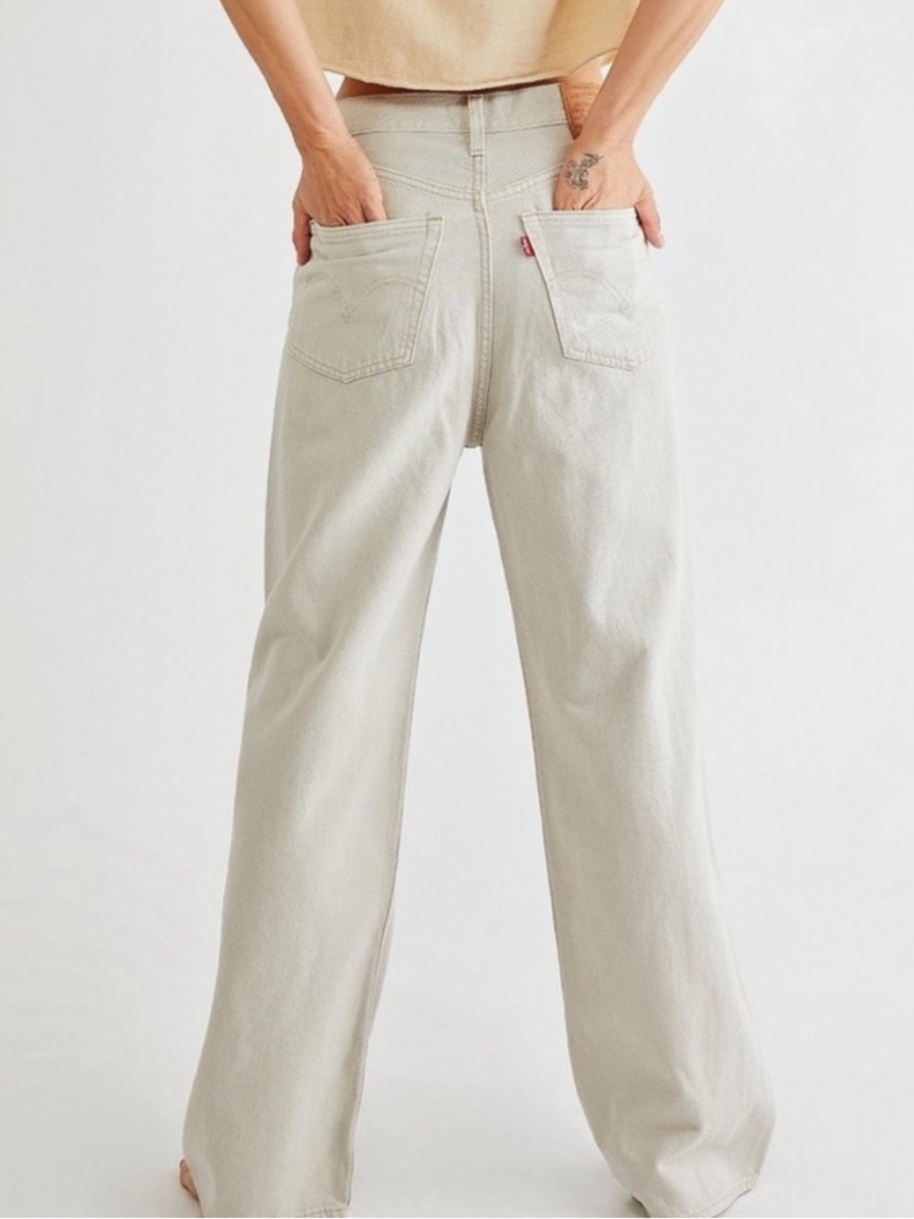 Women’s High Loose Levi's Premium High-Rise Jeans - Light Beige